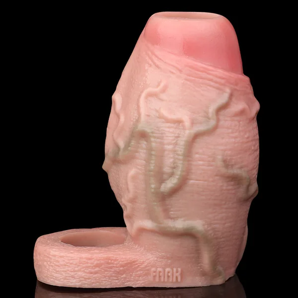 Big Girthy Realistic Penis Sleeve Extender - Exquisite Silicone Cock Condom Sex Toys for Men