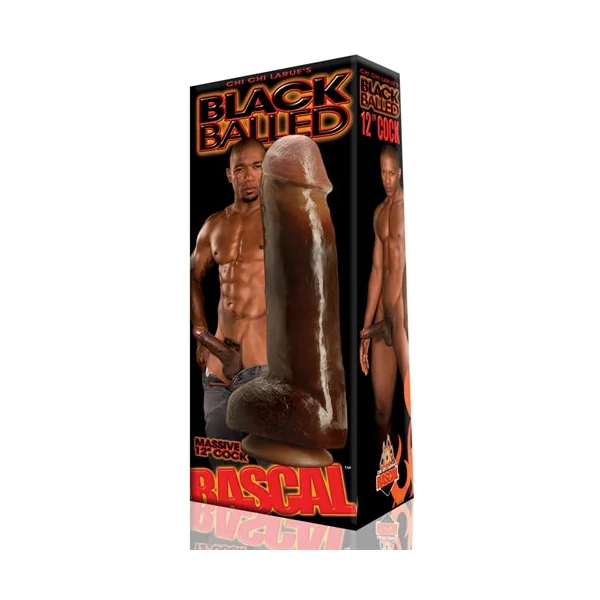 Black Balled 12 Inch Dildo