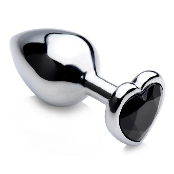 Black Heart Gem Anal Plug - Medium