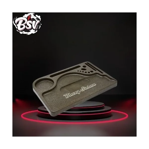 Blazy Susan Hemp Rolling Tray Brown