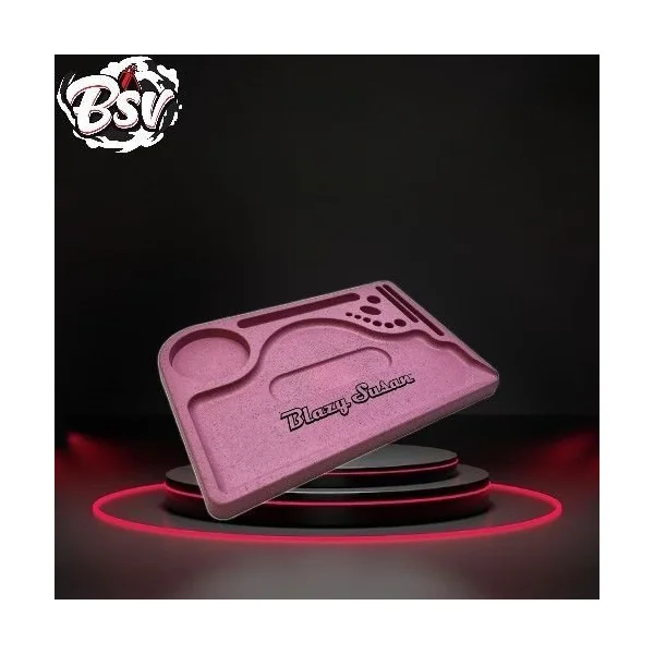 Blazy Susan Hemp Rolling Tray Pink