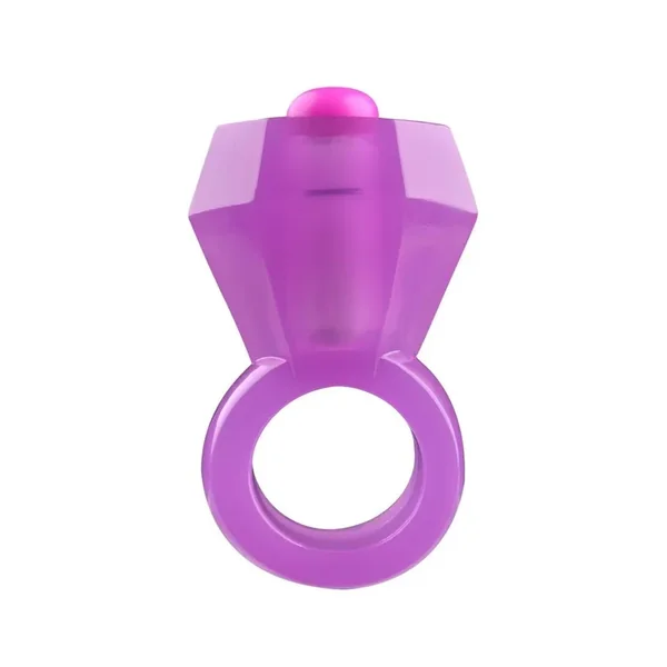 Bling Pop Vibrating Cock Ring – Purple