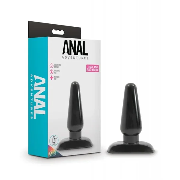 Blush Anal Adventures Basic Anal Plug – Medium Black