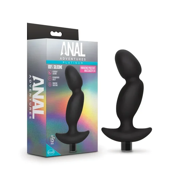 Blush Anal Adventures Platinum Silicone Vibrating Prostate Massager 04