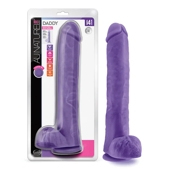 Blush Au Naturel Bold Daddy 14" Dildo - Purple
