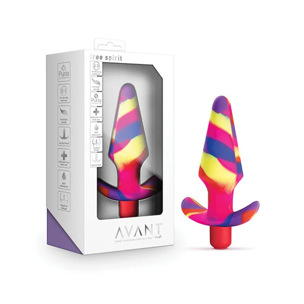 Blush Avant Free Spirit Silicone Vibrating Plug - Scarlet