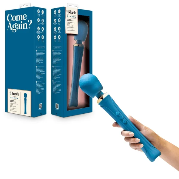 Blush Dianna Flexible Head Massager Rechargeable Waterproof Wand Vibrator- Teal