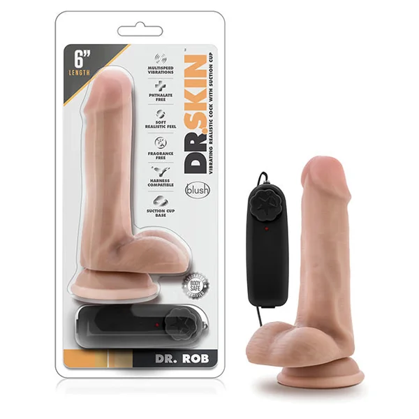 Blush Dr. Skin Dr. Rob 6 inch Cock W/suction Cup
