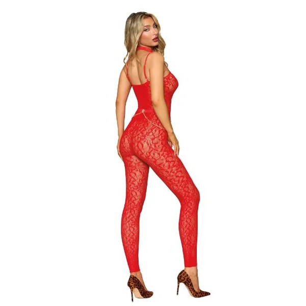 BODYSTOCKING & HARNESS POINSETTIA O/S