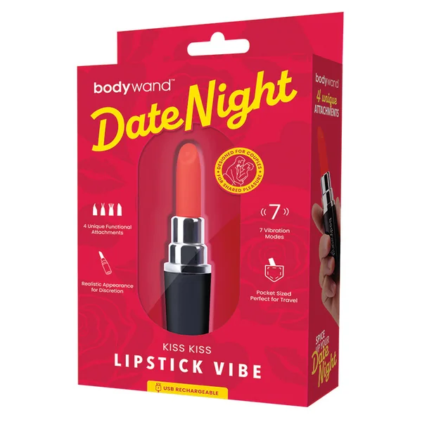 Bodywand Date Night Kiss Kiss Lipstick Vibe - Black/Red