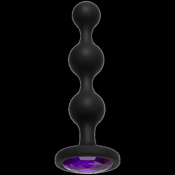 BOOTY BLING JEWELED WEARABLE SILICONE BEADS PURPLE