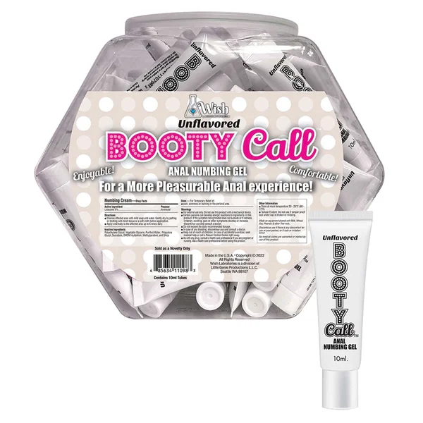 Booty Call Anal Numbing Gel - Unflavored 10ml (65 Pack)