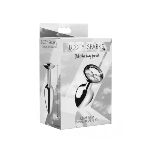 BOOTY SPARKS CLEAR GEM SMALL ANAL PLUG