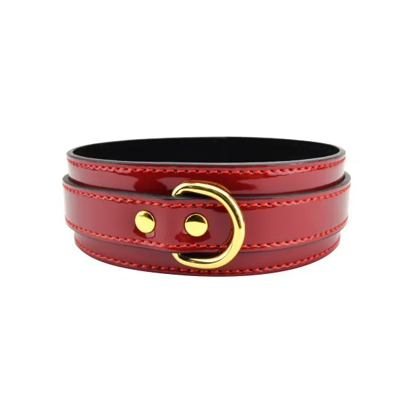 Bound to Please Red Bondage Collar