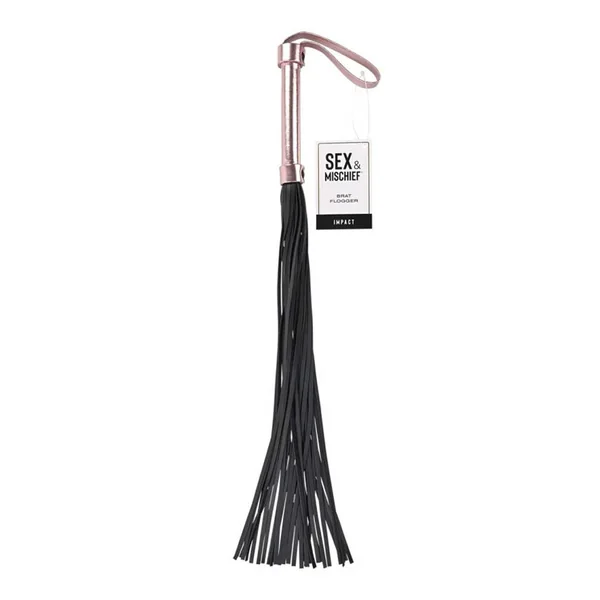 Brat Flogger - Black / Rose Gold