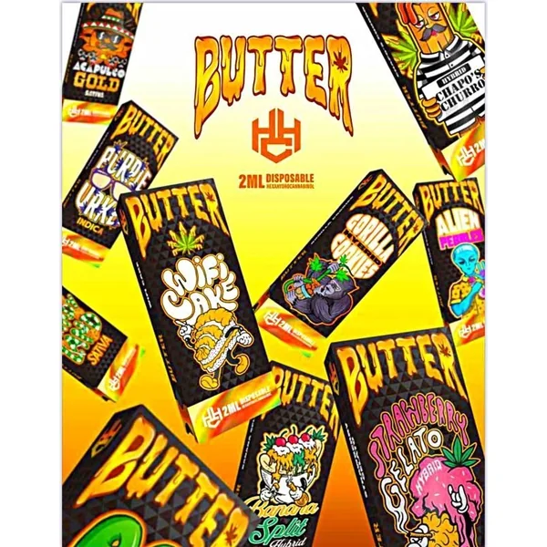 Butter 2ml HHC Disp Alien Pebbles Hybrid Live Resin