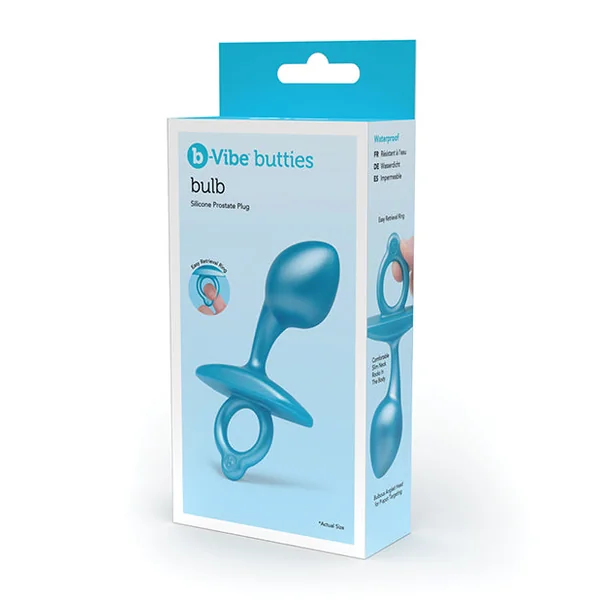 B-Vibe Butties Bulb Tapered Prostate Plug - Blue