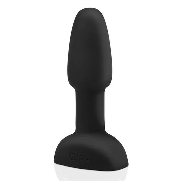 B-Vibe Rimming Petite Rechargeable Silicone Anal Plug with Remote Control – Black