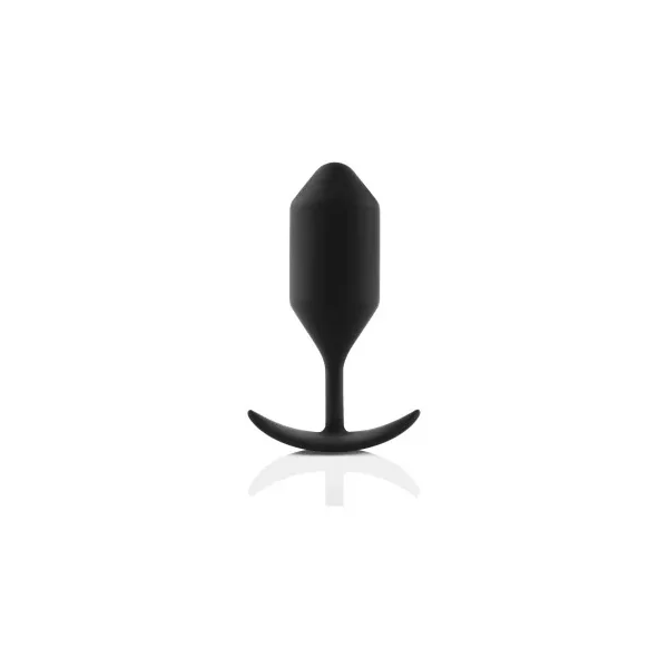 b-Vibe Snug Plug 4 Weighted Silicone Anal Plug, Black