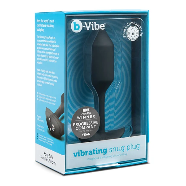 B-vibe Vibrating Weighted Snug Plug M - 112 G Black