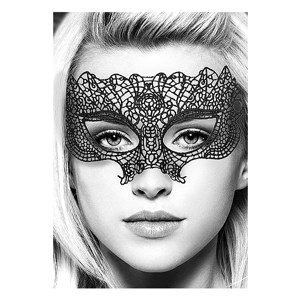 B&W LACE EYE MASK PRINCESS