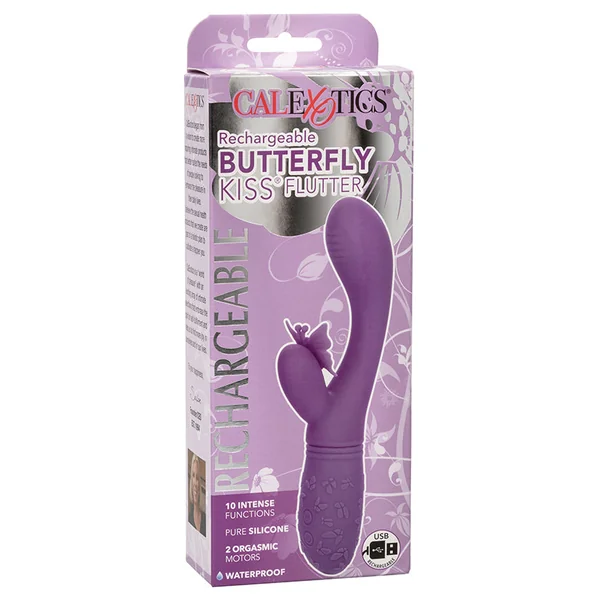 CalExotics Rechargeable Butterfly Kiss Flutter - Purple