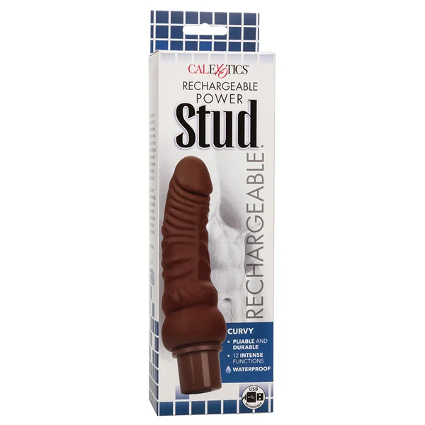 CalExotics Rechargeable Power Stud Curvy - Brown