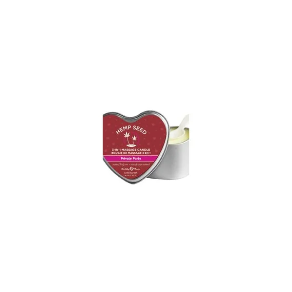 CANDLE 3 N 1 HEART EDIBLE PRIVATE PARTY 4.7 OZ