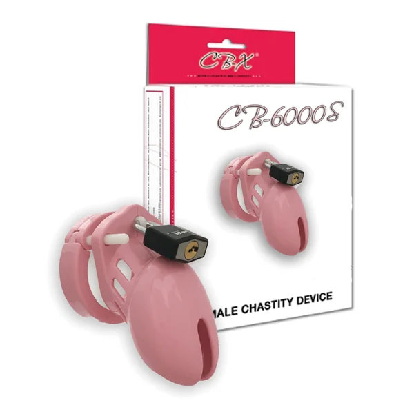 Cb-6000 2 1-2" Cock Cage & Lock Set - Pink