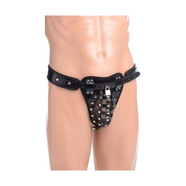 Chastity Cage - Netted Male Chastity Jock - Strict