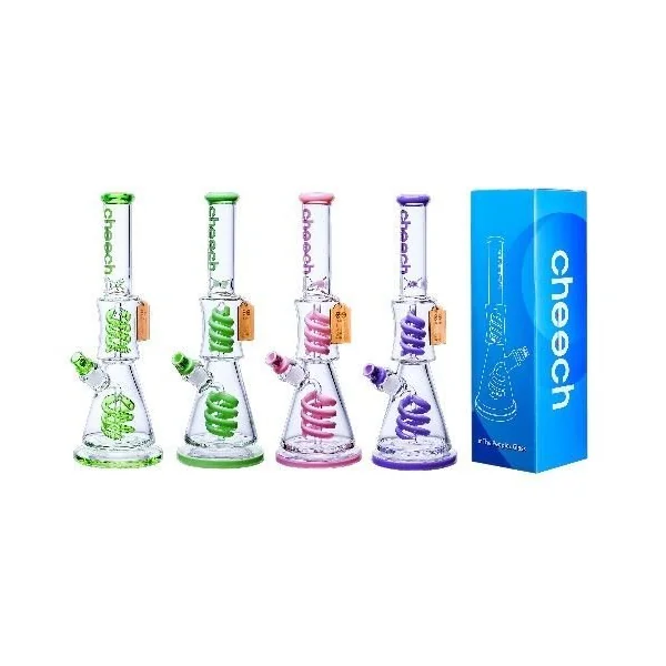 Cheech Swirl And Spin Beaker Waterpipe Green