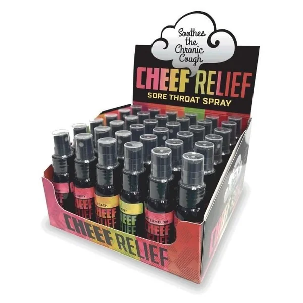 Cheef Relief Sore Throat Spray Display