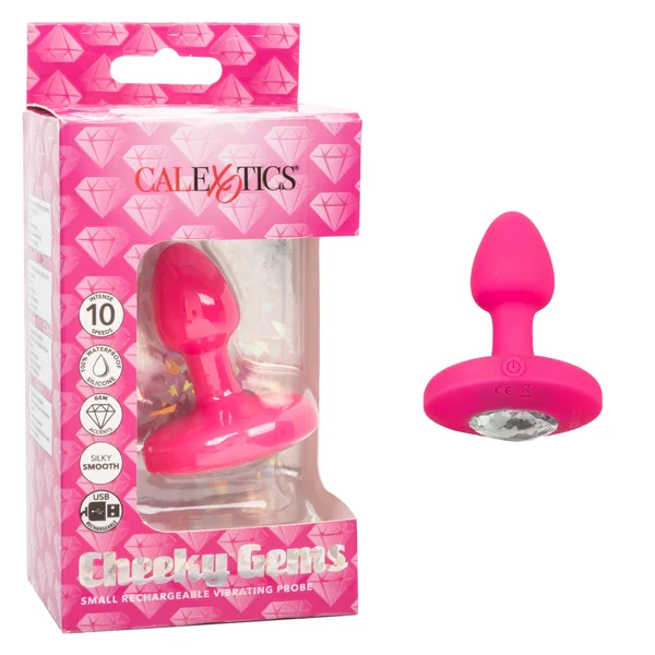 CHEEKY GEMS VIBRATING PROBE SMALL PINK