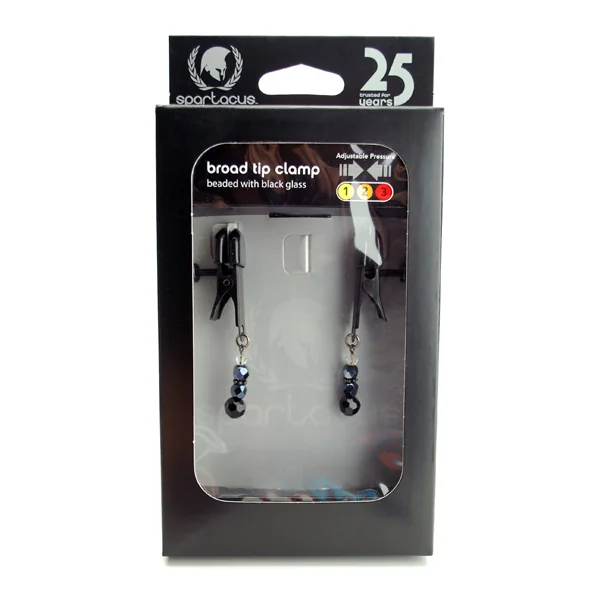 CLAMP BLACK BROAD TIP W/BEADS