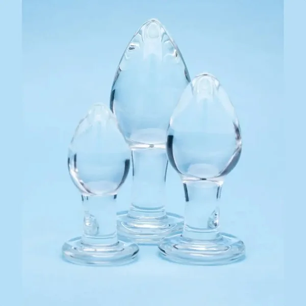 Clarity Utopian Trinity 3-Piece Glass Butt Plug Set