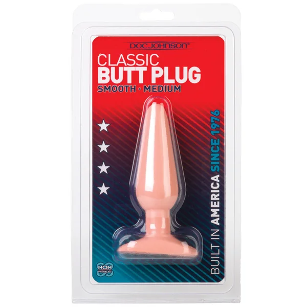 Classic Butt Plug Smooth - Medium - White
