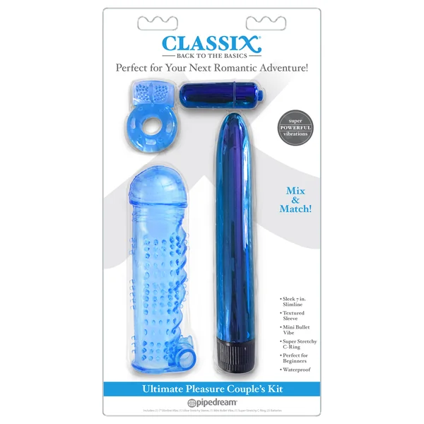 CLASSIX ULTIMATE PLEASURE COUPLES KIT BLUE