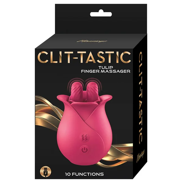 Clit-Tastic Tulip Finger Massager - Red