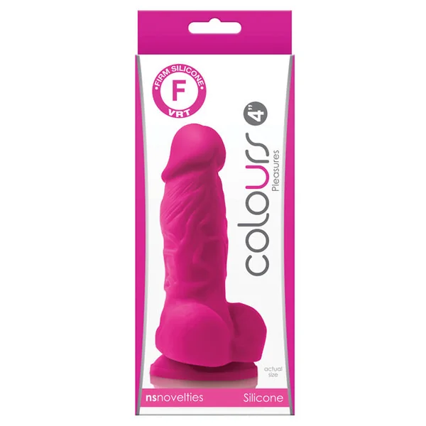 Colours Pleasures 4 inch Dong W/balls & Suction Cup