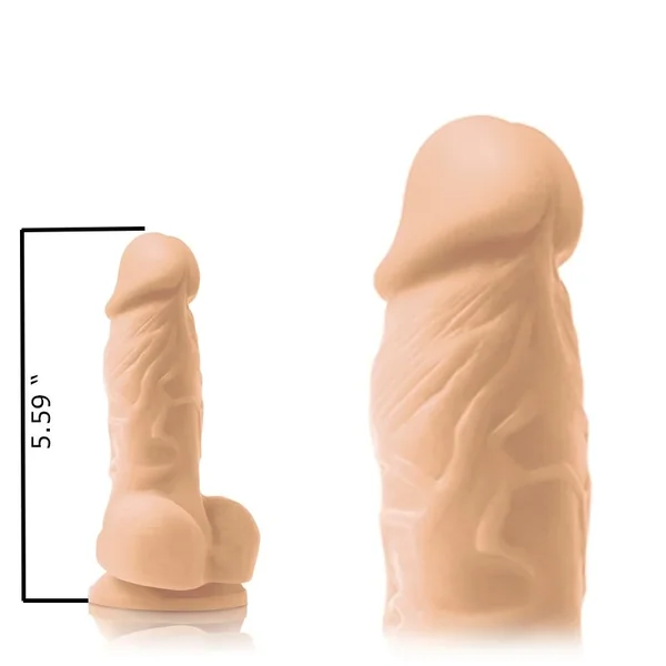 Colours Pleasures Silicone Suction Cup Dildo For Beginners White 4 Inches
