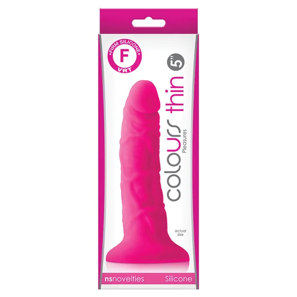 Colours Pleasures Thin Dildo - Pink 5"