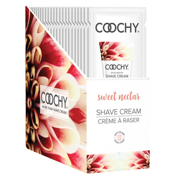 COOCHY SHAVE CREAM SWEET NECTAR FOIL 15 ML 24PC DISPLAY