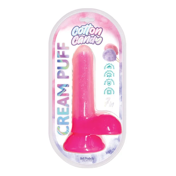 Cotton Candy Cream Puff 6" Dildo - Pink