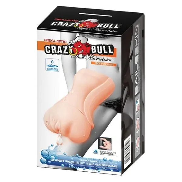 Crazy Bull No Lube Vagina Masturbator Sleeve - Ivory