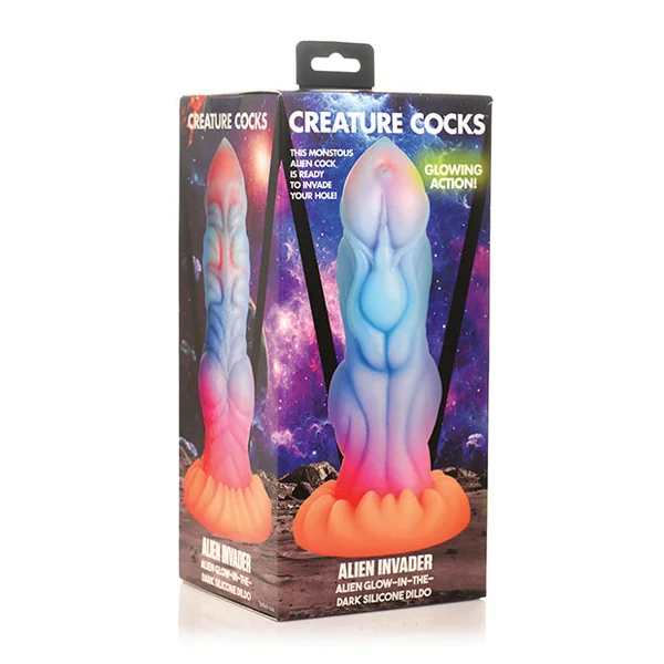 Creature Cocks Alien Invader Alien Glow-in-the-Dark Silicone Dildo