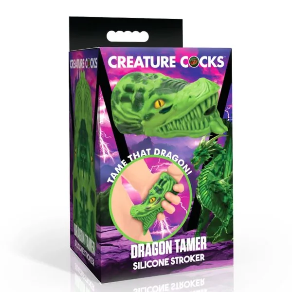 CREATURE COCKS DRAGON TAMER SILICONE STROKER GREEN