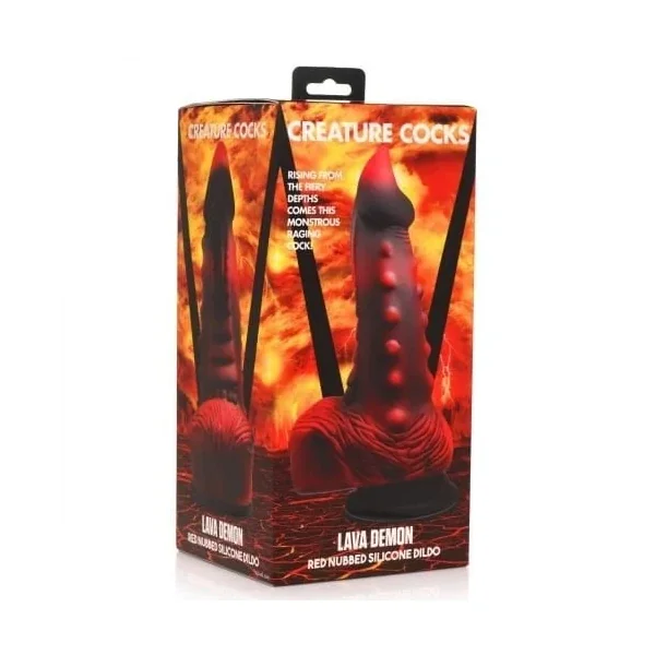 Creature Cocks – Lava Demon Thick Nubbed Dildo