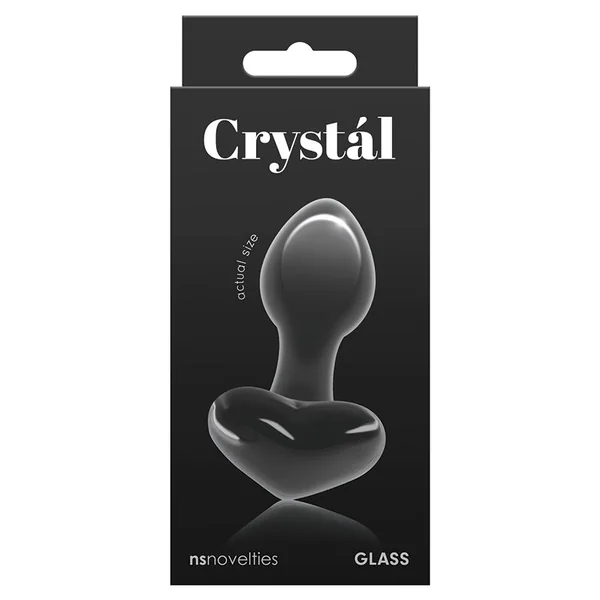 Crystal Heart Plug - Black