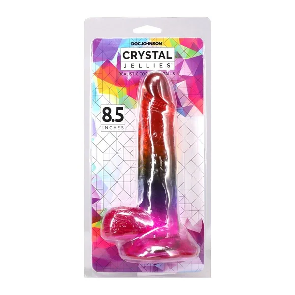 Crystal Jellies Dildo 8.5" With Balls by Doc Johnson