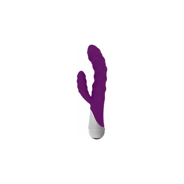 Curve Toys Gossip Ellen Waterproof Textured Silicone Flexible Dual Stimulation Vibrator, Violet